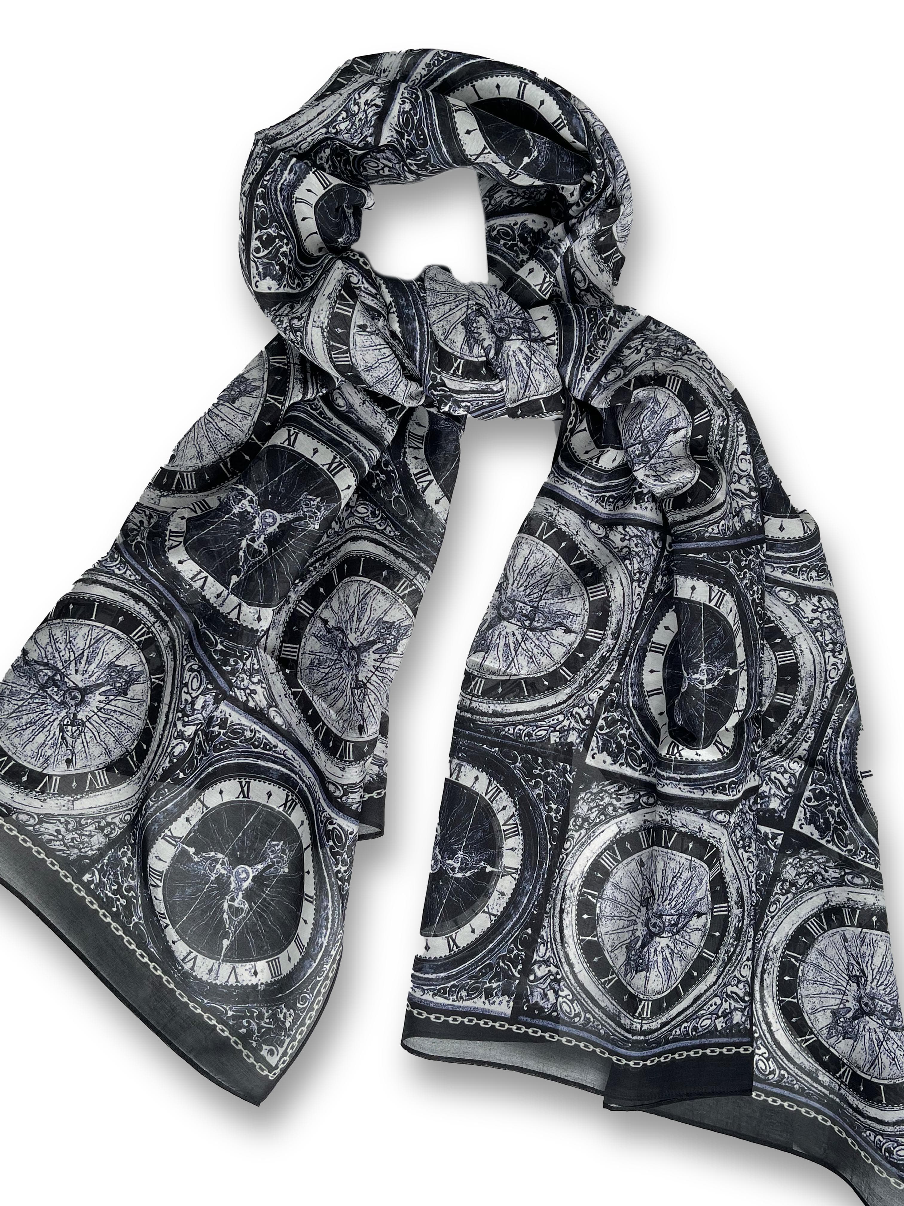 Long Cotton Scarf Clock - Image 1