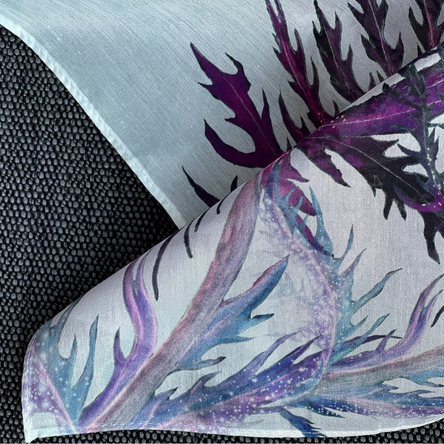 Long Cotton Scarf Sea holly - Image 2
