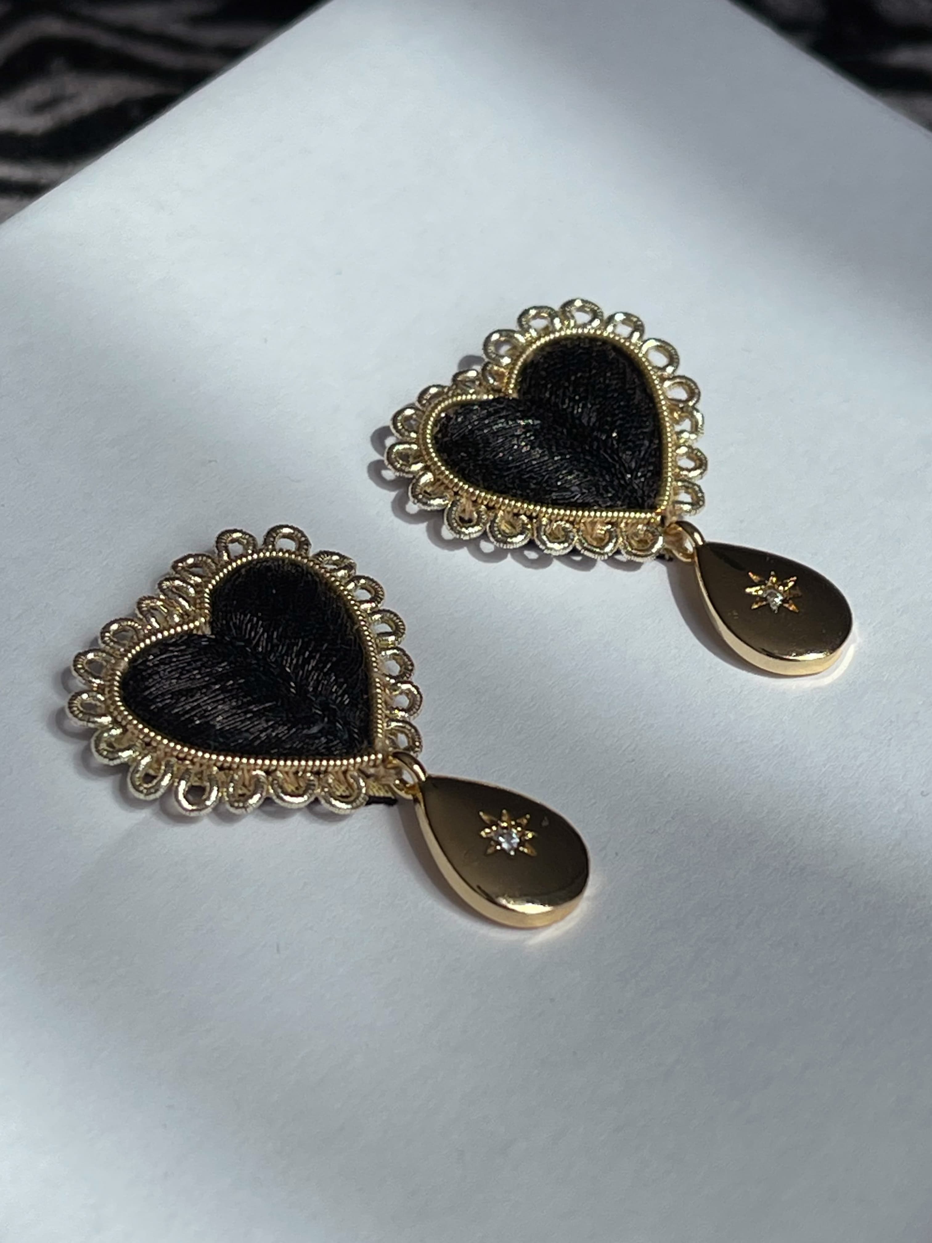 Earrings Heart Of Night - Image 2