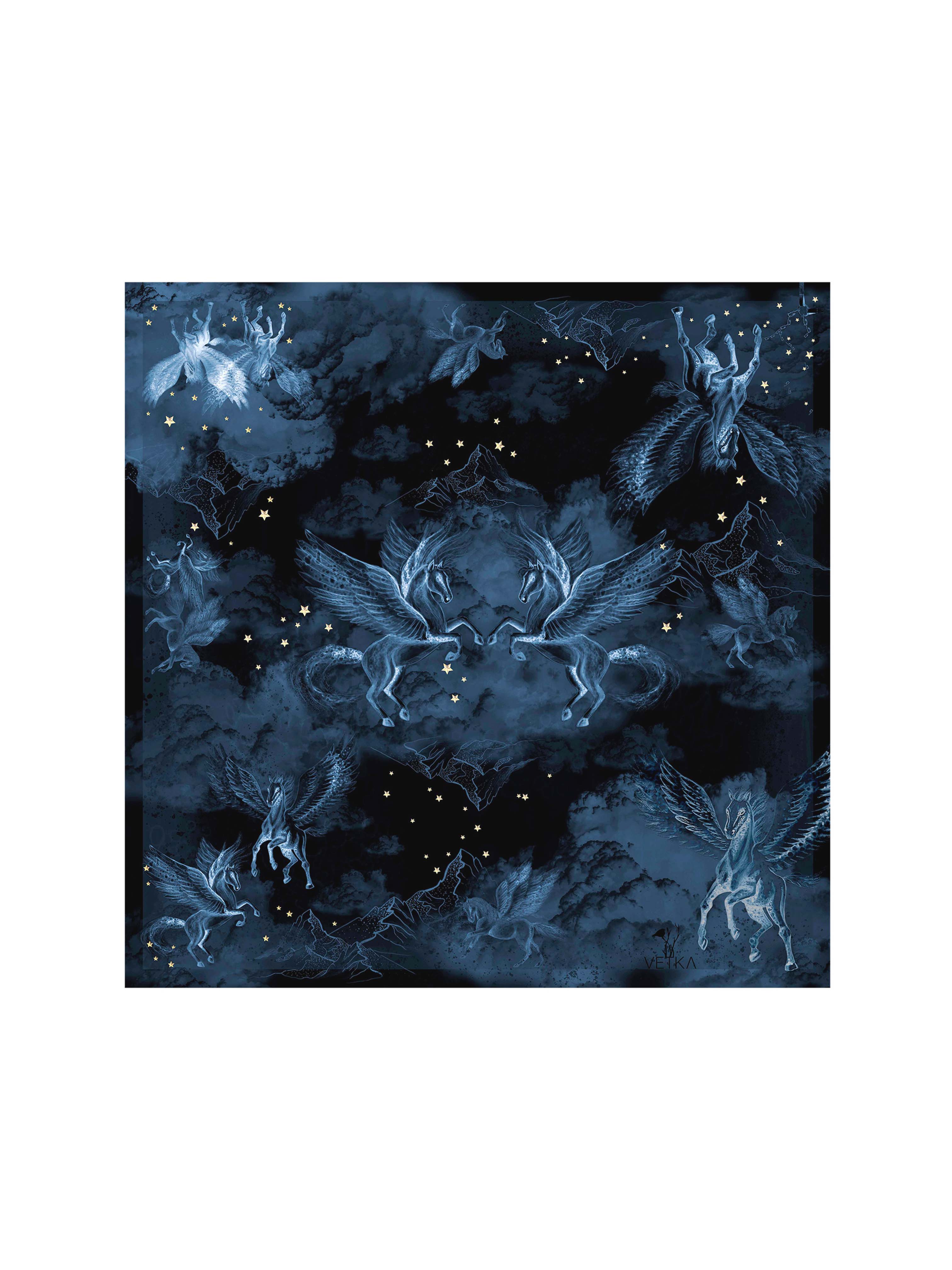 Big Square Modal Scarf Pegas dark - Image 6