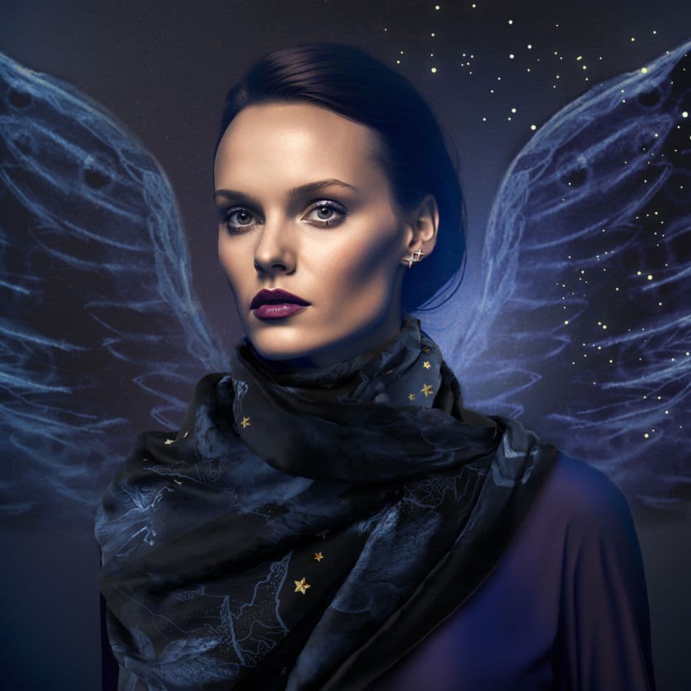 Big Square Modal Scarf Pegas dark - Image 5