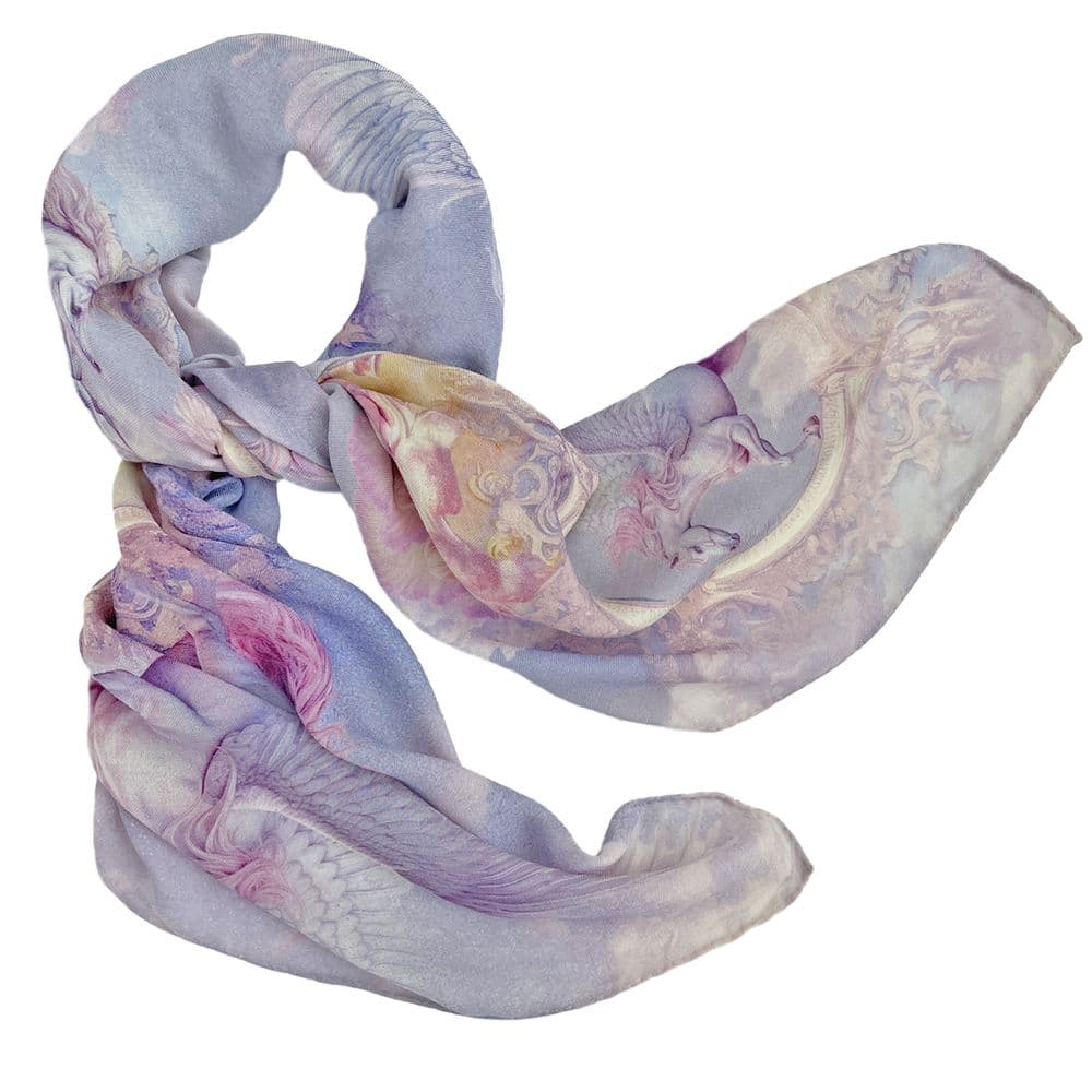 Big Square Scarf Pegas light with cashmere - Image 6